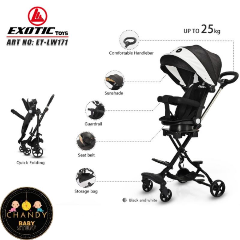 STROLLER EXOTIC ET-LW 171 ( ADJUSTABLE SEAT ) BISA HADAP 2 ARAH