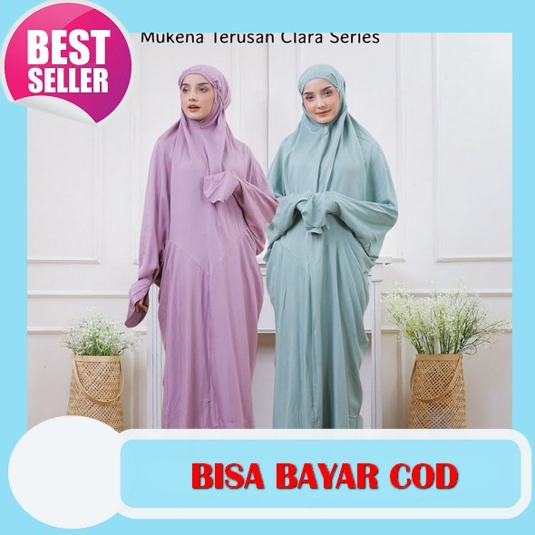 Mukena Dewasa Gracella Bunga Teratai Jumbo Renda Bordir Full Katun Rayon Mukena Dewasa Mukenah Wanit