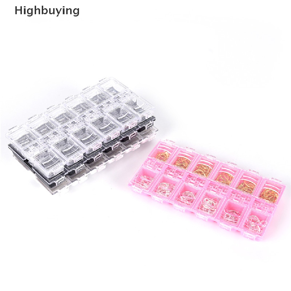 Hbid 12slot Kotak Penyimpanan Perhiasan Alat Nail Art Plastik Case Organizer Beads Jewelry Glory