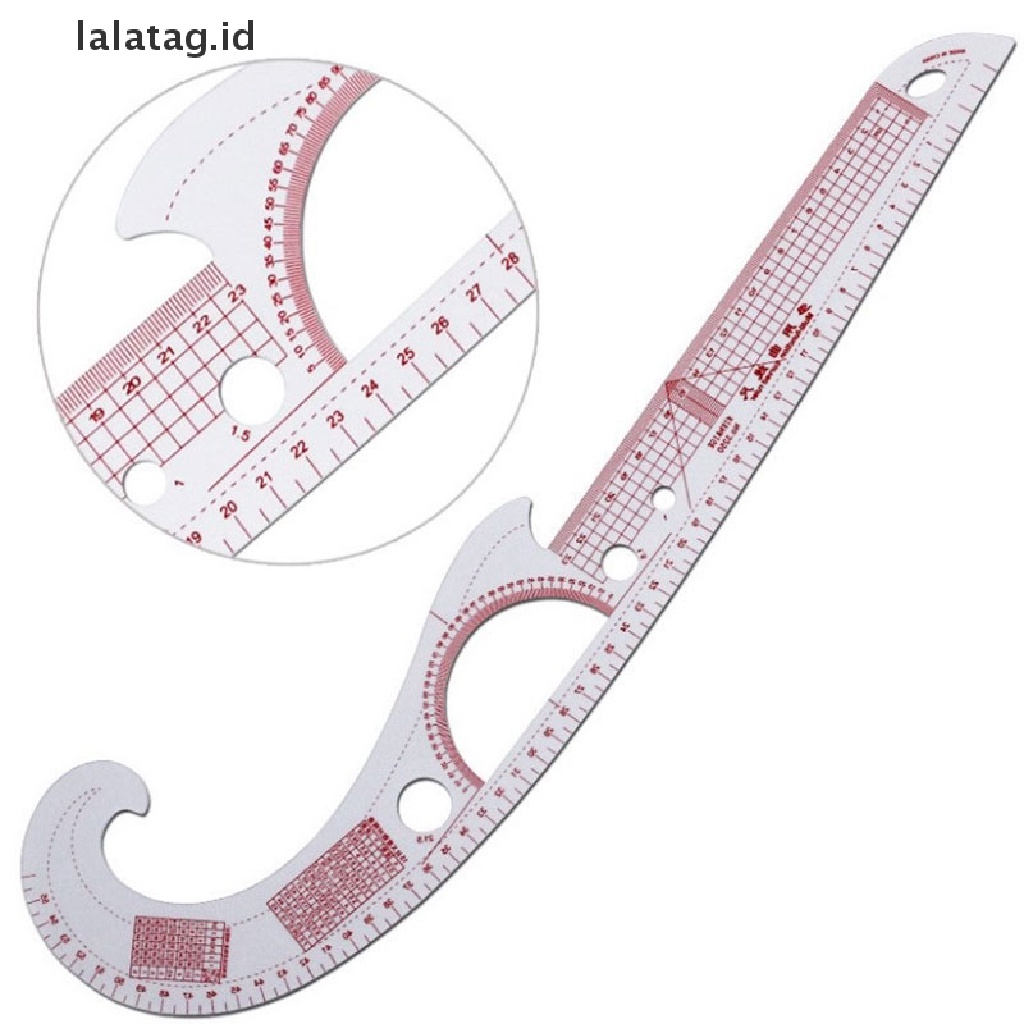 [lalatag] Penggaris Jahitan French Curve Bahan Plastik Multi Fungsi Easy Curve Ruler Untuk Knitters [ID]