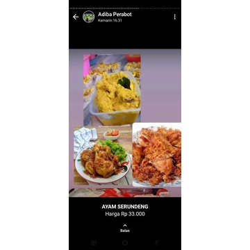 

ayam serundreng 1 ekor