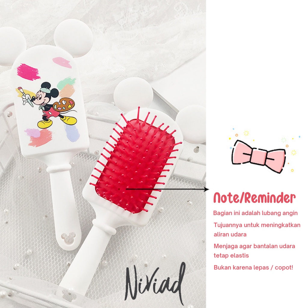 Sisir Anti Kusut/Anti Static Comb Airbag Hair Massage Mickey Edition