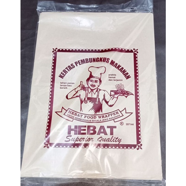Kertas Nasi/Kertas Minyak Hebat Coklat isi 100 lembar