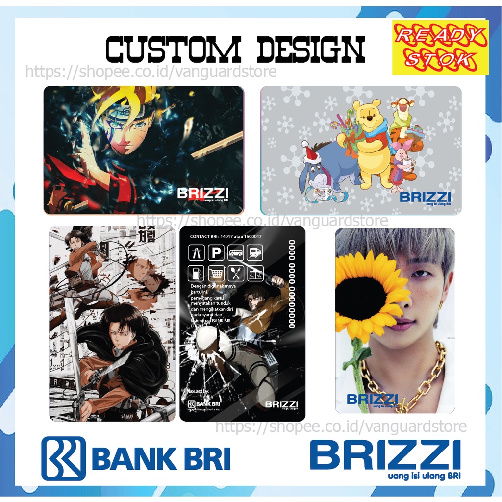 CUSTOM DESIGN KARTU EMONEY BRI BRIZZI KARTU E MONEY E TOLL