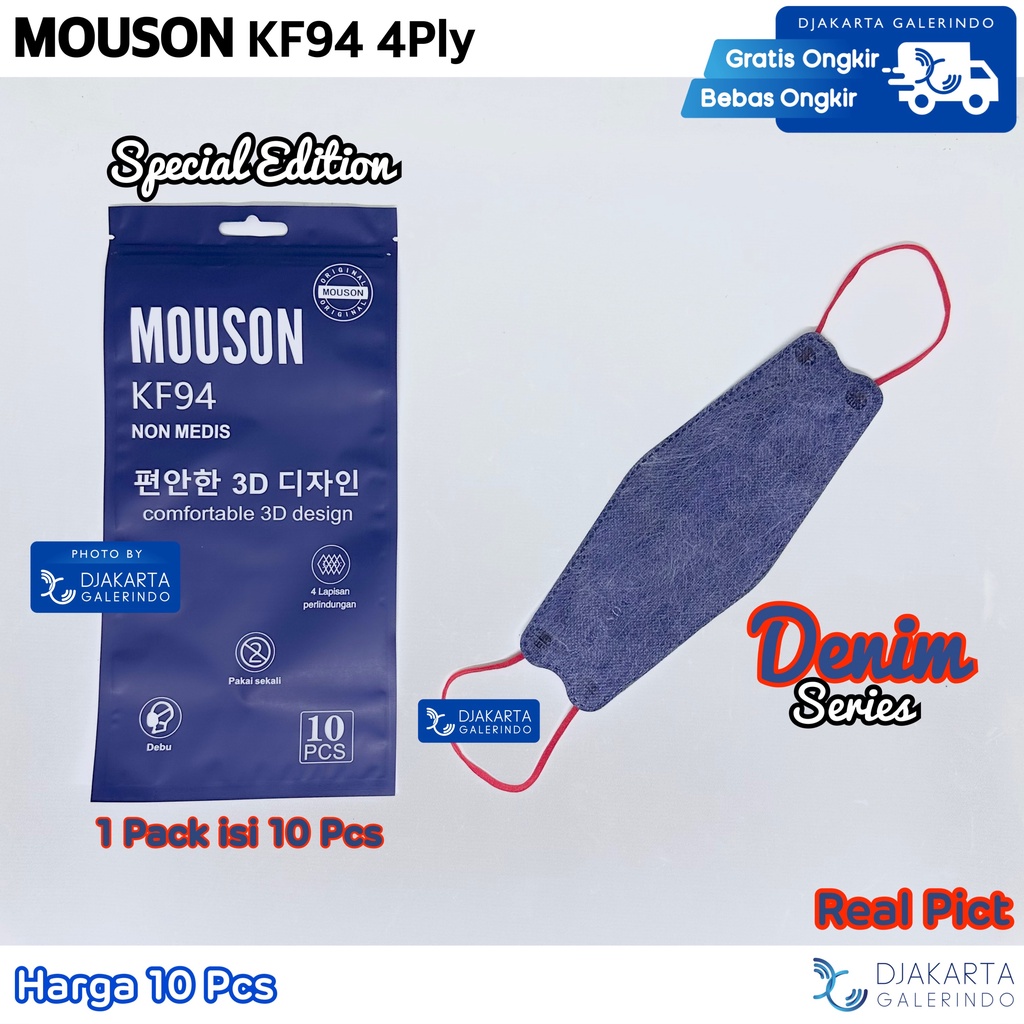 Masker KF94 4Ply Mouson Motif Korea 4D Fashion Series Original