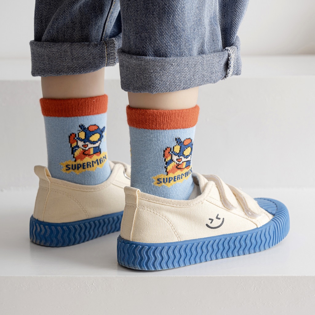 INDOMINI Kaos Kaki Anak Motif Ultraman Kaus Kaki Bayi Lucu KK056