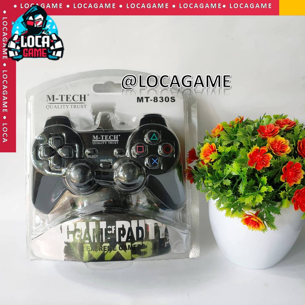 GAMEPAD SINGLE DOUBLE USB STIK STICK PC/LAPTOP/JOYSTIK HITAM MERK M-TECH