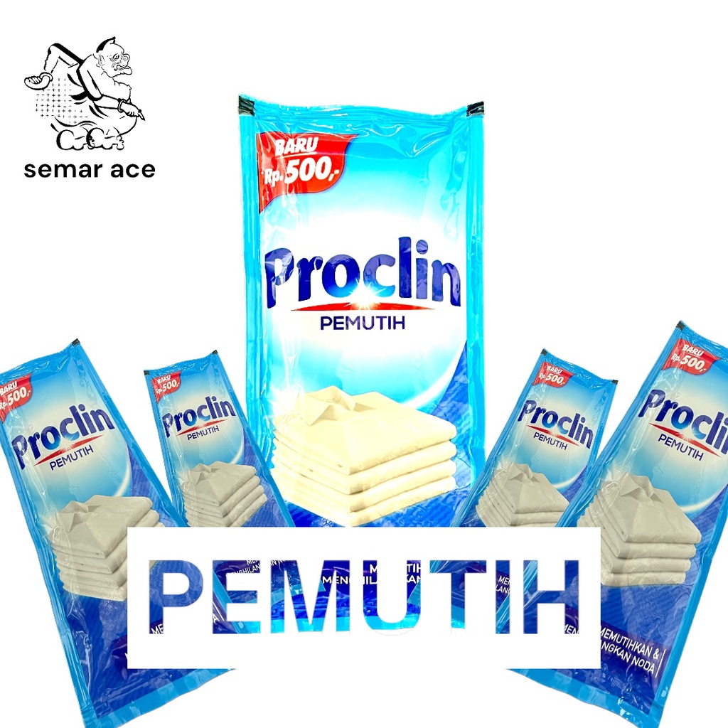 PROCLIN PEMUTIH PAKAIAN 1 RENCENG ISI 12 SACHET