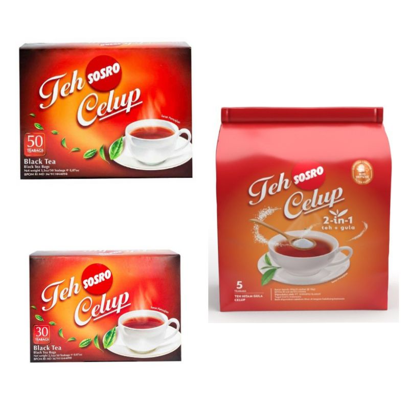 

Sosro Teh Celup Black Tea 30 / 50 kantung 2 in 1 teh + gula