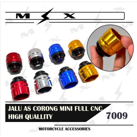 Jalu As Roda depan mini full cnc Model Corong Beat Mio scoopy vario nmax pcx universal