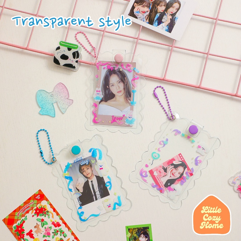 Korean Photo Holder Key Chain / Pelindung Kartu Motif Kartun Transportasi Gaya Korea Untuk Sekolah Kantor / Gantungan Tali Kartu Akses MRT Busway Lanyard Photo Card