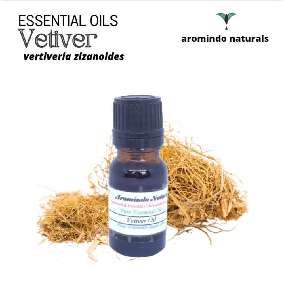 VETIVER ESSENTIAL OIL Minyak Aromaterapi Akar Wangi 5ML 10ML