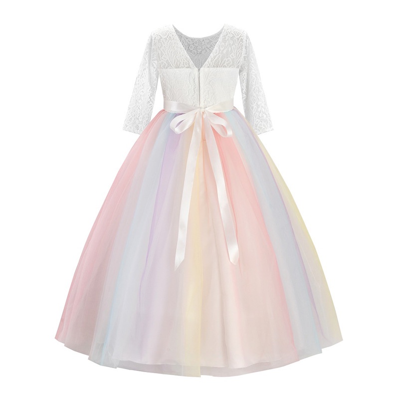 Unicorn Gaun Pesta Ulang Tahun Anak Lengan Panjang Long Dress Pesta Anak Perempuan