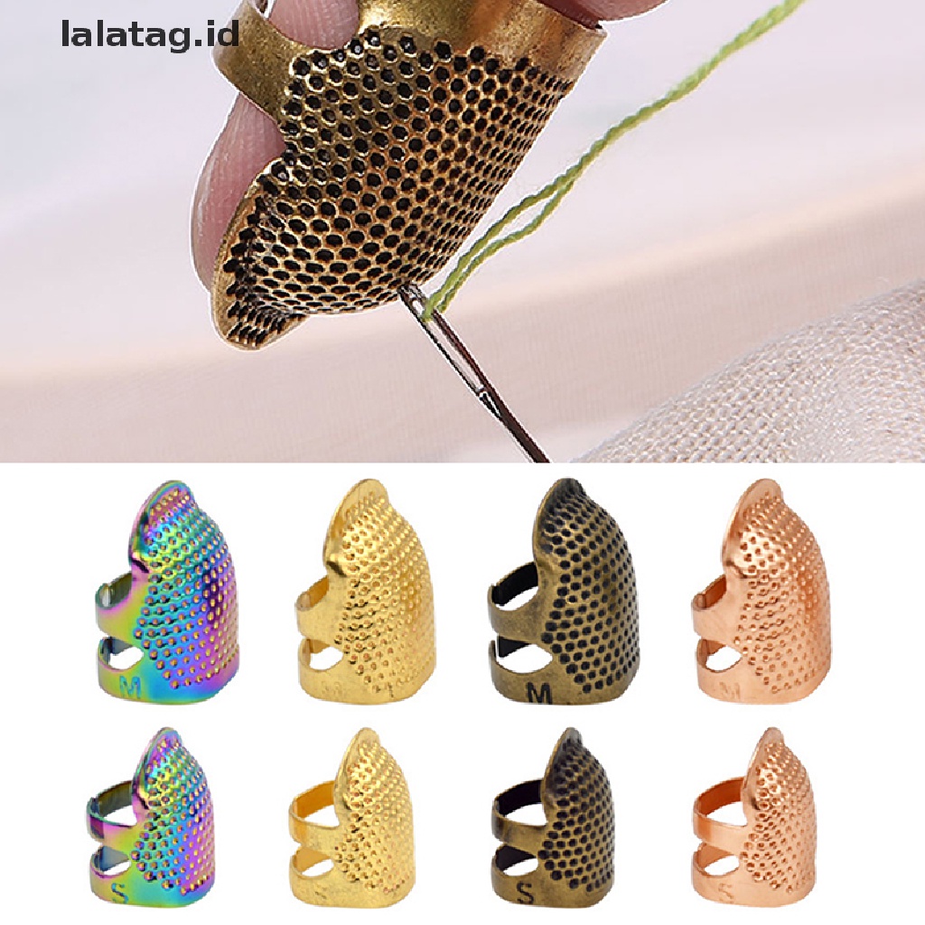 [lalatag] Pelindung Jari Gold Thimble Metal Aksesoris Jahit Alat Pekerjaan Tangan [ID]