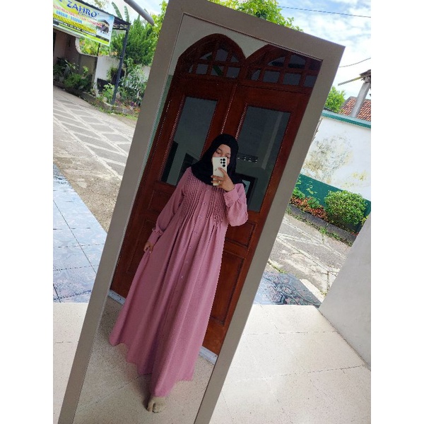 Gamis Crinkle Polos / Gamis Polos / Gamis simpel / Dress Crinkle