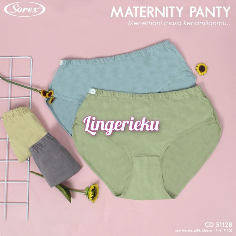 Sorex 51128 CD Celana Dalam Ibu Hamil / Maternity Panty Bahan Katun Cutting Midi