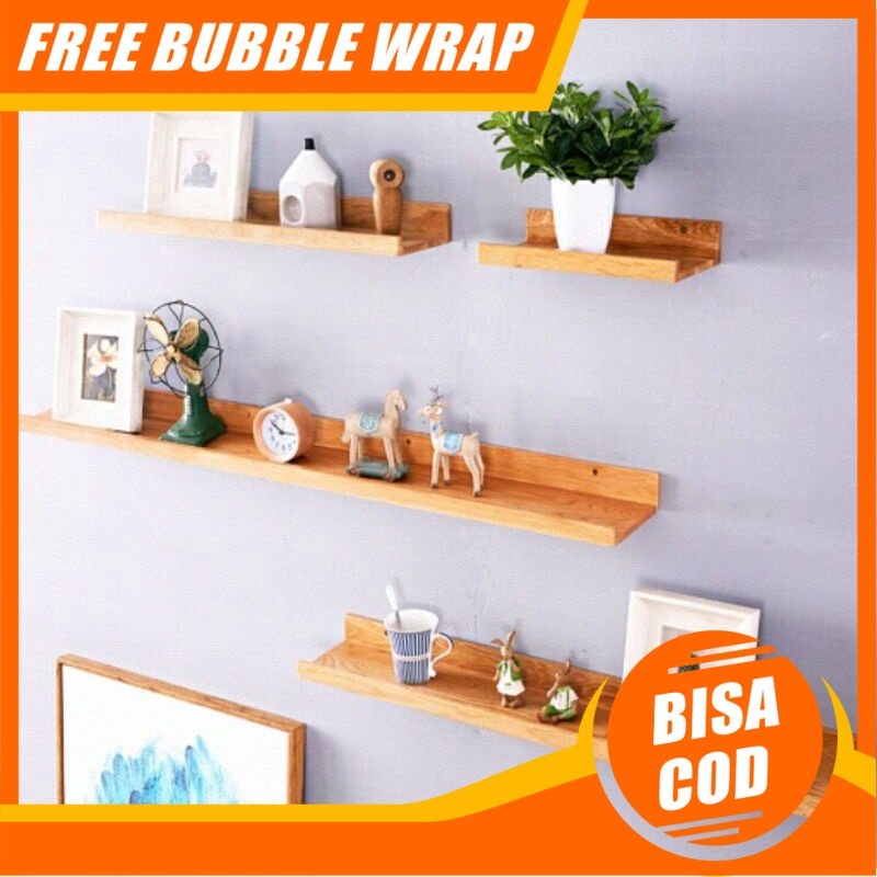 Jual rak kayu aesthetic & rak dinding tempel dinding estetik dan