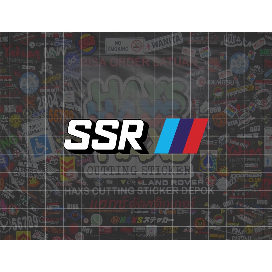 Cutting Sticker SSR Velg 8 Cm Untuk Motor Mobil
