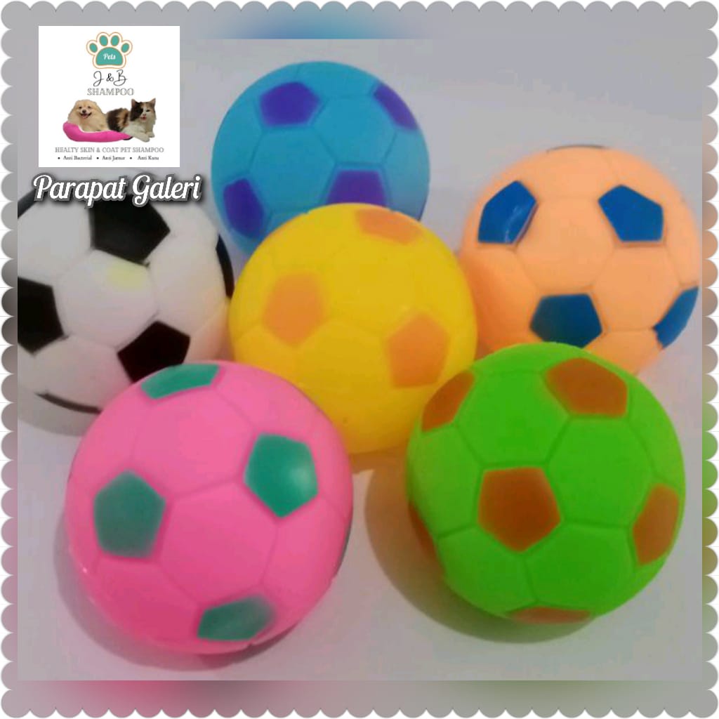 Mainan Bola Karet Bunyi / Bola cit cit / Mainan interaktif Anjing Diameter 6 cm