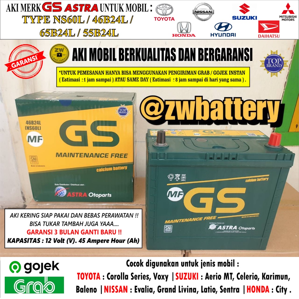 AKI MOBIL NISSAN GRAND LIVINA, MARCH, EVALIA, SUNNY NS60L GS ASTRA MF