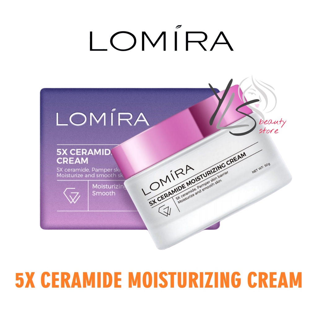 LOMIRA 5X CERAMIDE MOISTURIZING CREAM - TERDAFTAR BPOM - KRIM PELEMBAB LOMIRA MURAH