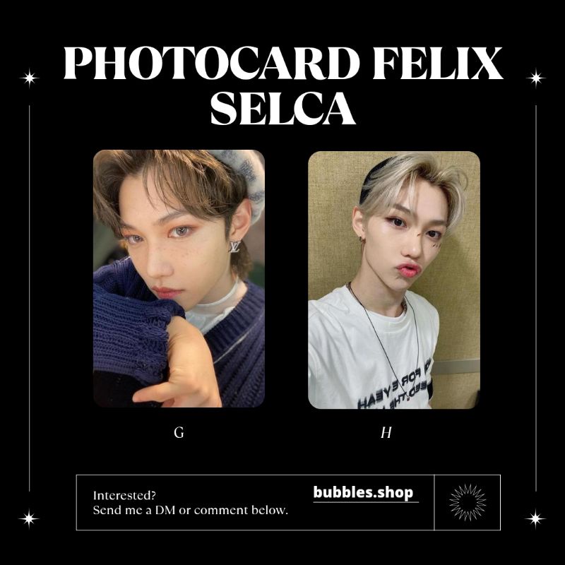 PHOTOCARD UNOFFICIAL FELIX STRAYKIDS SELCA