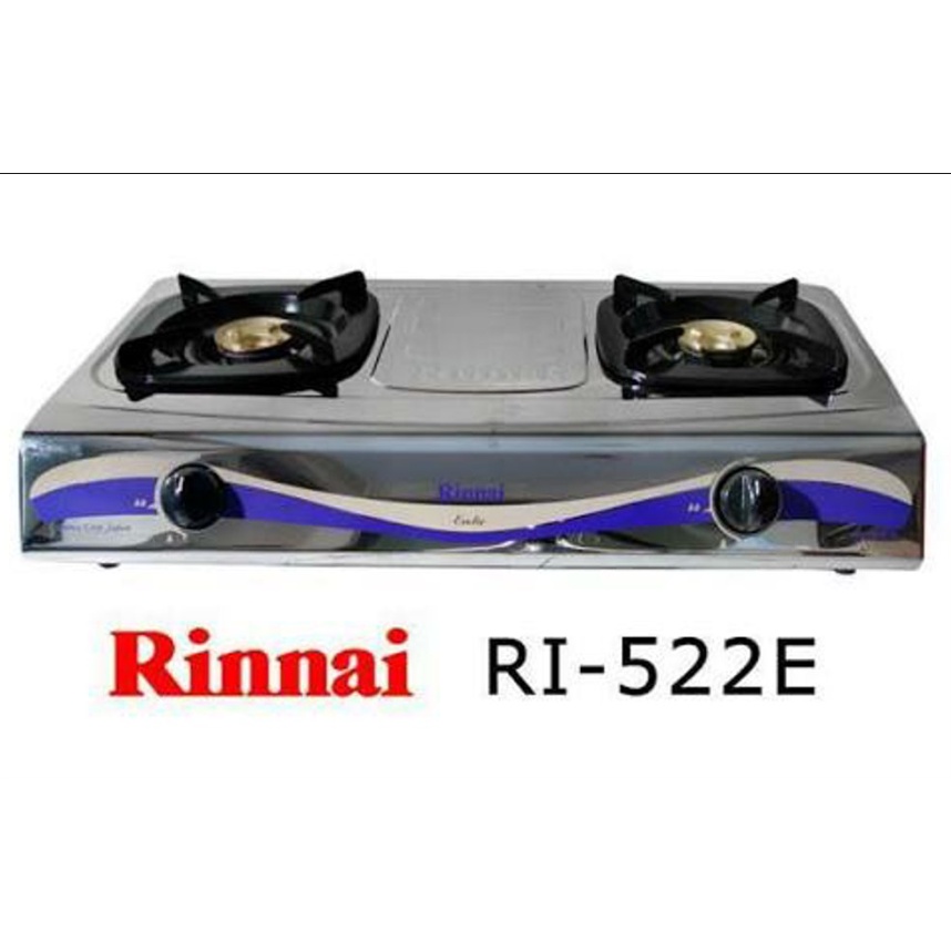 RINNAI KOMPOR RI 522E / RI-522E (2 TUNGKU) GARANSI RESMI