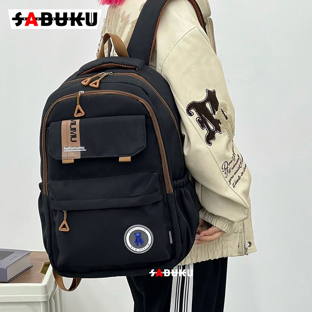 Tas Ransel Fashion Korea Style Tas Remaja Kuliah Pria Wanita Backpack Fashion Distro Tas Ransel Anak Trendy -281