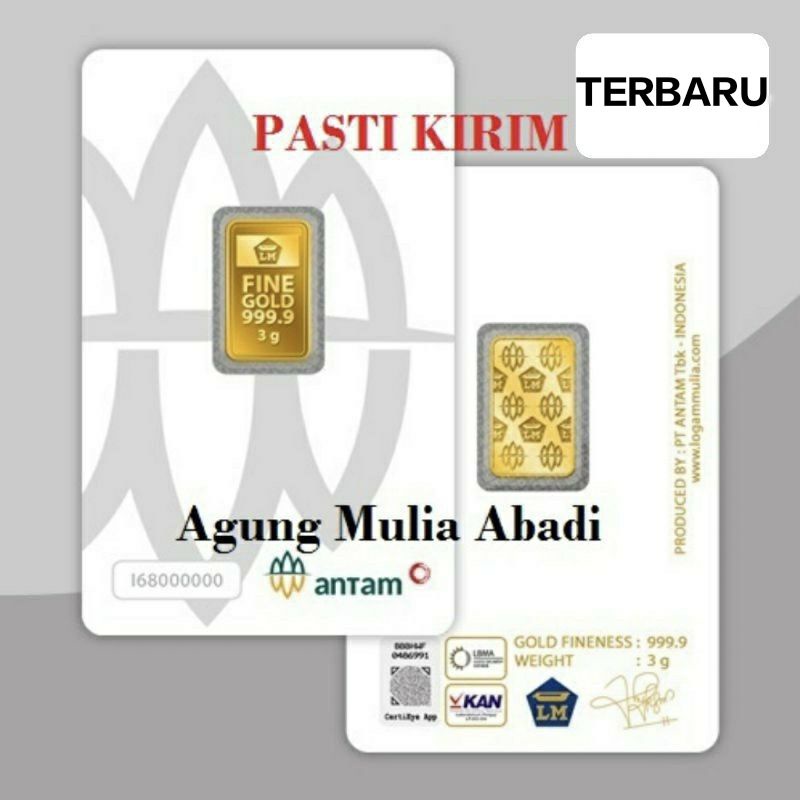 LM EMAS ANTAM 3 gram, LOGAM MULIA TERBARU