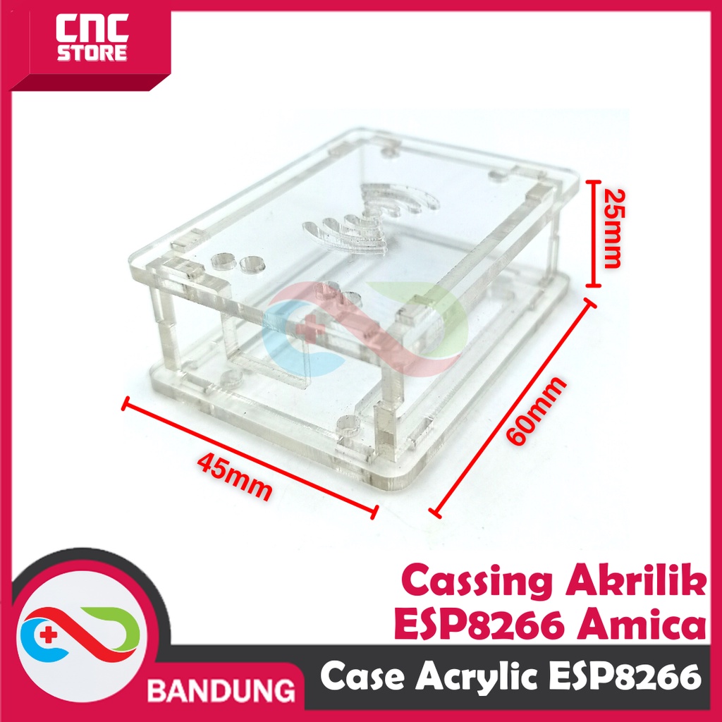 CASE ACRYLIC AKRILIK FOR ESP8288 NODEMCU AMICA