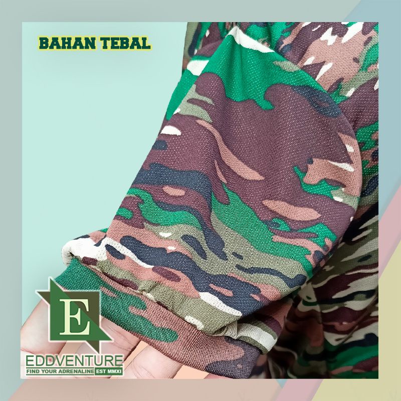 Satu Set Setelan Baju Kaos Dry Fit Lengan Pendek Celana Panjang Pdl Cargo Pria Loreng Kasad Terbaru Bahan Velbed Balotelli TNI AD Tentara Militer Tad Pria Wanita Tactical Outdoor Eddventure