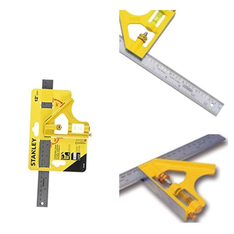 

Penggaris ukur stanley ( 12" - 305mm )Die-Cast Combination Square Metric ( 46028 ) Stanley