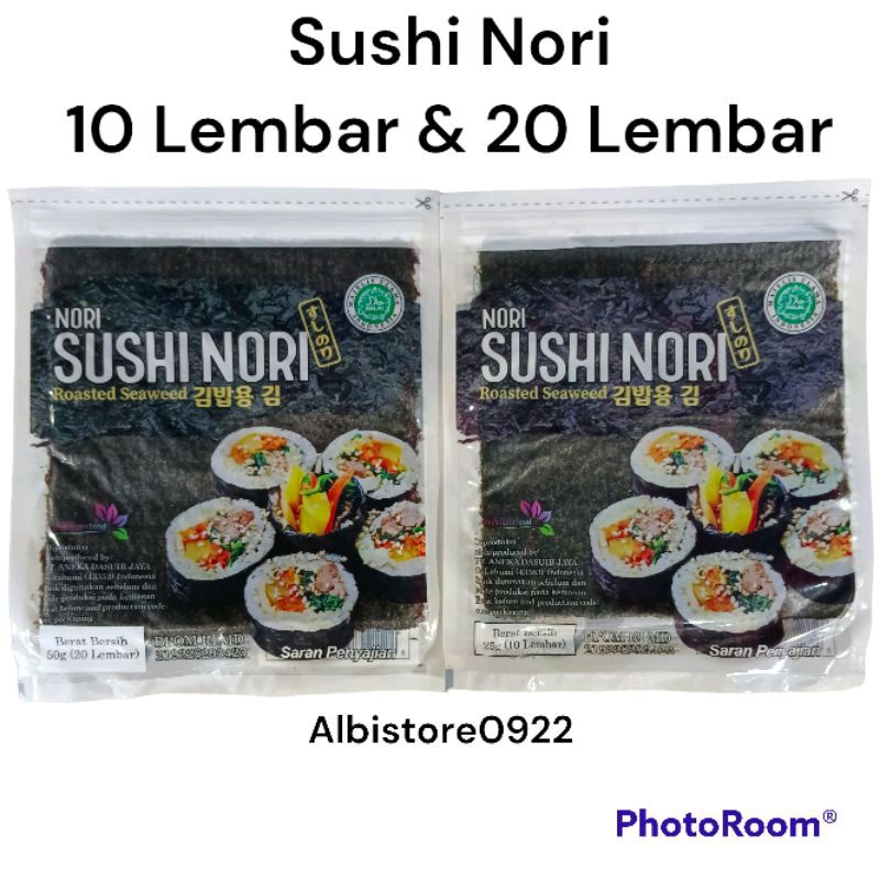 

SUSHI NORI 10&20 LEMBAR SUSHI SEAWEED RUMPUT LAUT BENTO