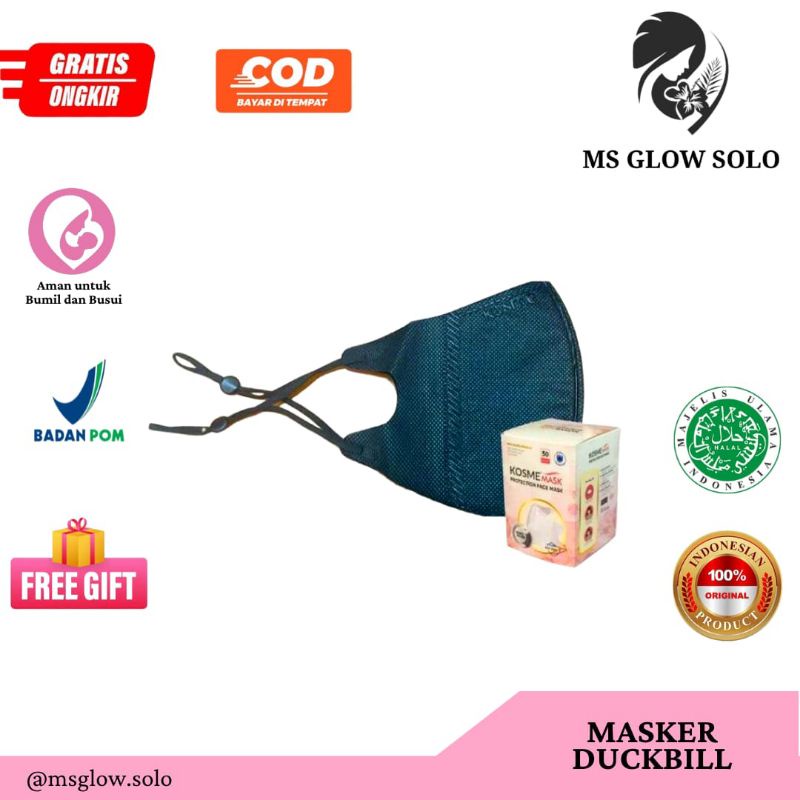 Masker kosme fitmask MSGLOW warna hitam/kosme mask msglow