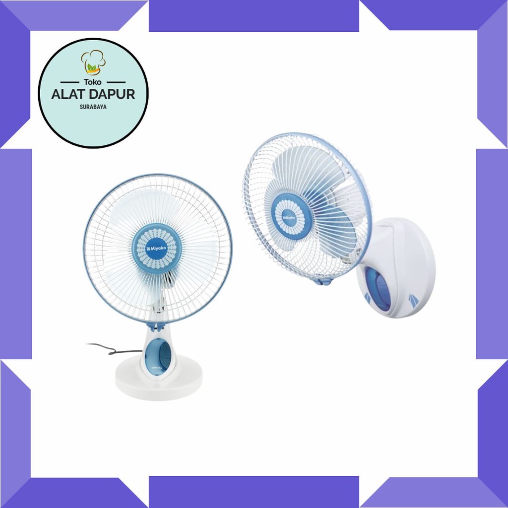 Miyako Desk Wall Fan 2 in 1 Kipas angin dinding meja  9 inch Miyako KAD 927B -  927 B SNI .