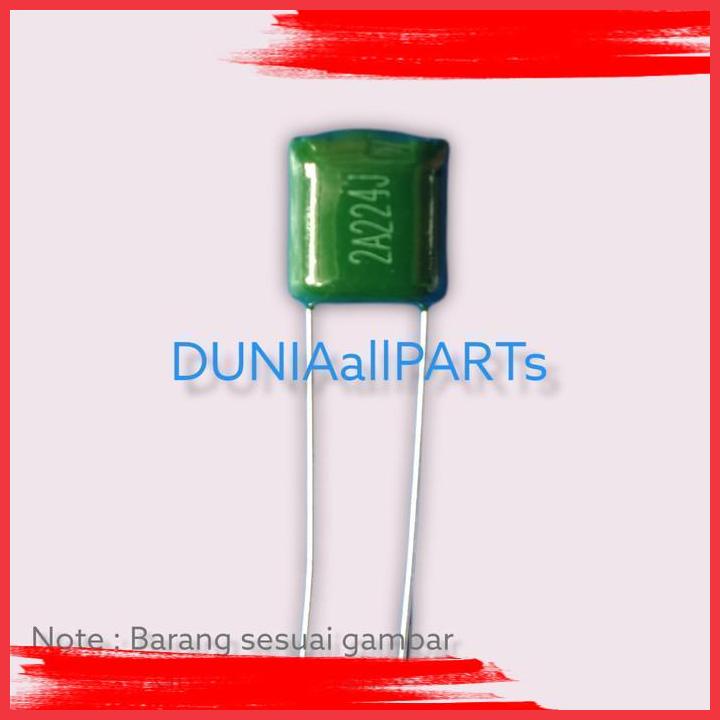 (DAP) kapasitor polyester 224J 100V CL11 2A224J / 2A 224J