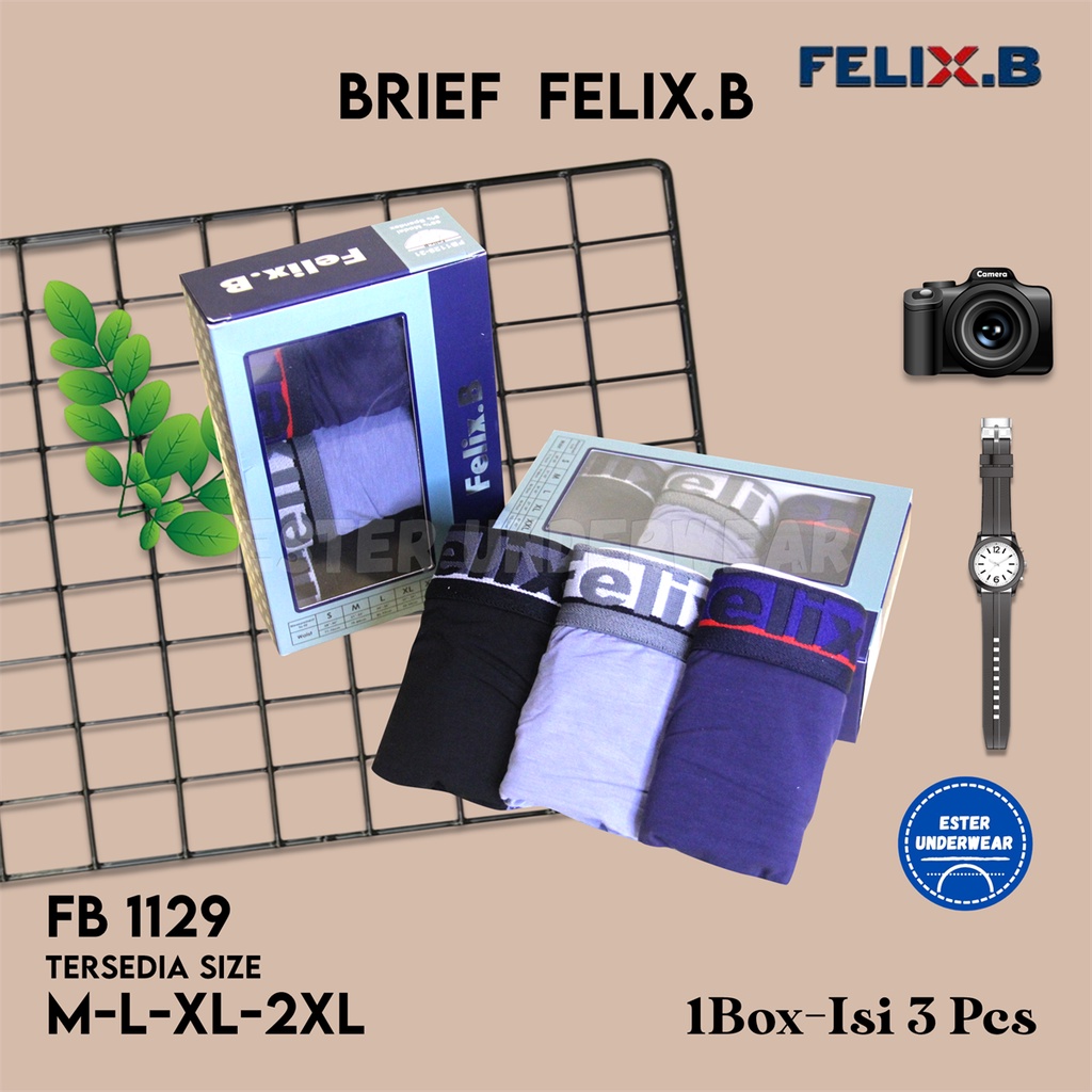 FELIX B Celana Dalam Pria FB 1129 1 Box Isi 3 Pcs