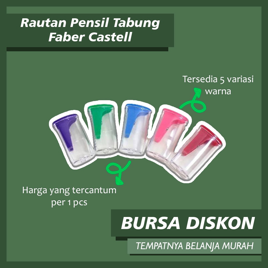 

Rautan Pensil Tabung Faber Castell Serutan Sharpener Faber-castell