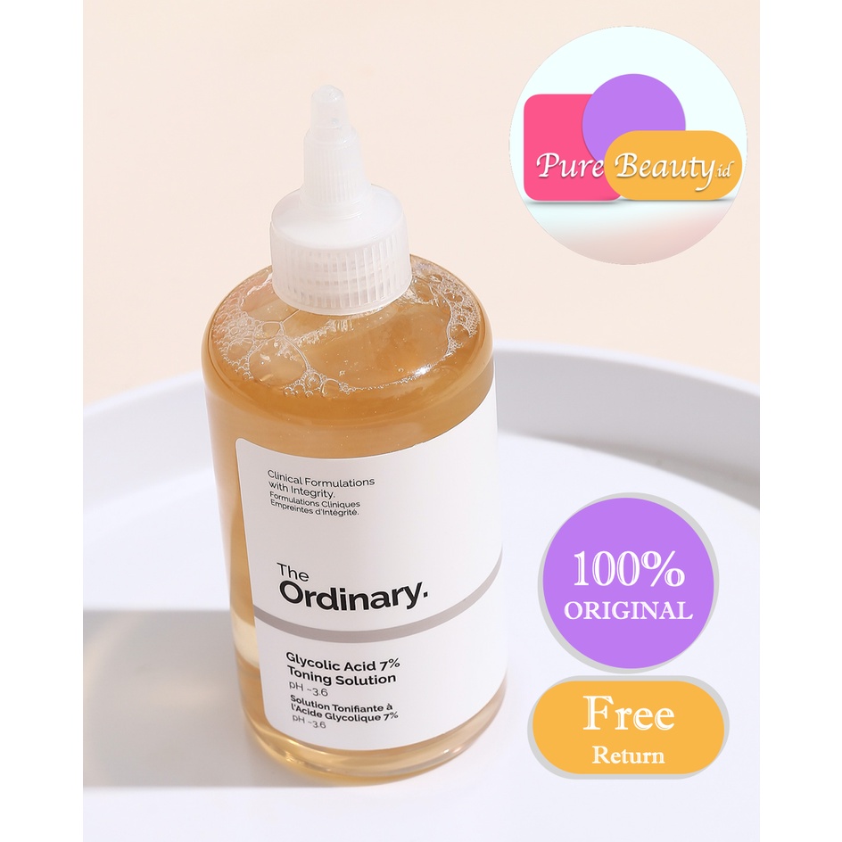 THE ORDINARY Glycolic Acid 7% Exfoliating Toning Solution 240ml 2pcs Cerah Menjaga Keelastisitasan Halus ❤ 100% Original ❤