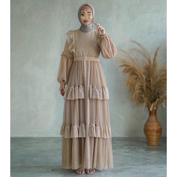 Qheyla Dress Dress muslim lebaran Dress Formal Dress Butik Berkualitas