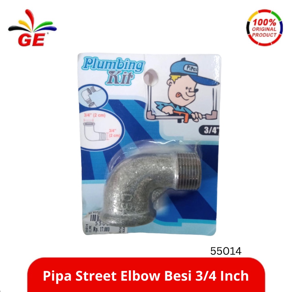 GE - Pipa Street Elbow Besi 3/4 Inch 55014