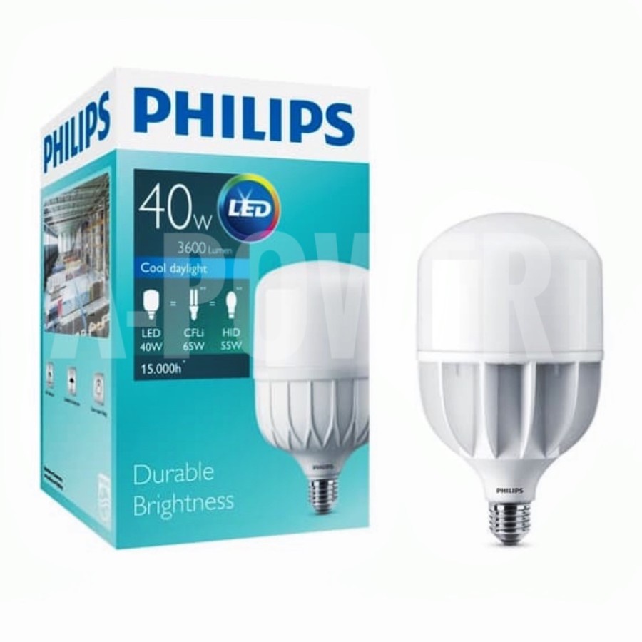 Philips - Lampu LED Bulb/Bohlam 30W, 40W, 50W (Putih)