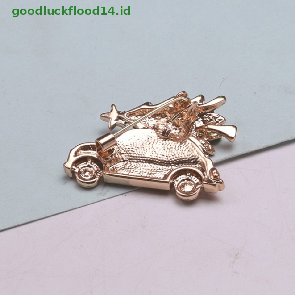 [GOOGFOUR] Enamel Mobil Pohon Natal Bros Pin Wanita Fashion Perhiasan Hadiah Trendi Bros [TOP]