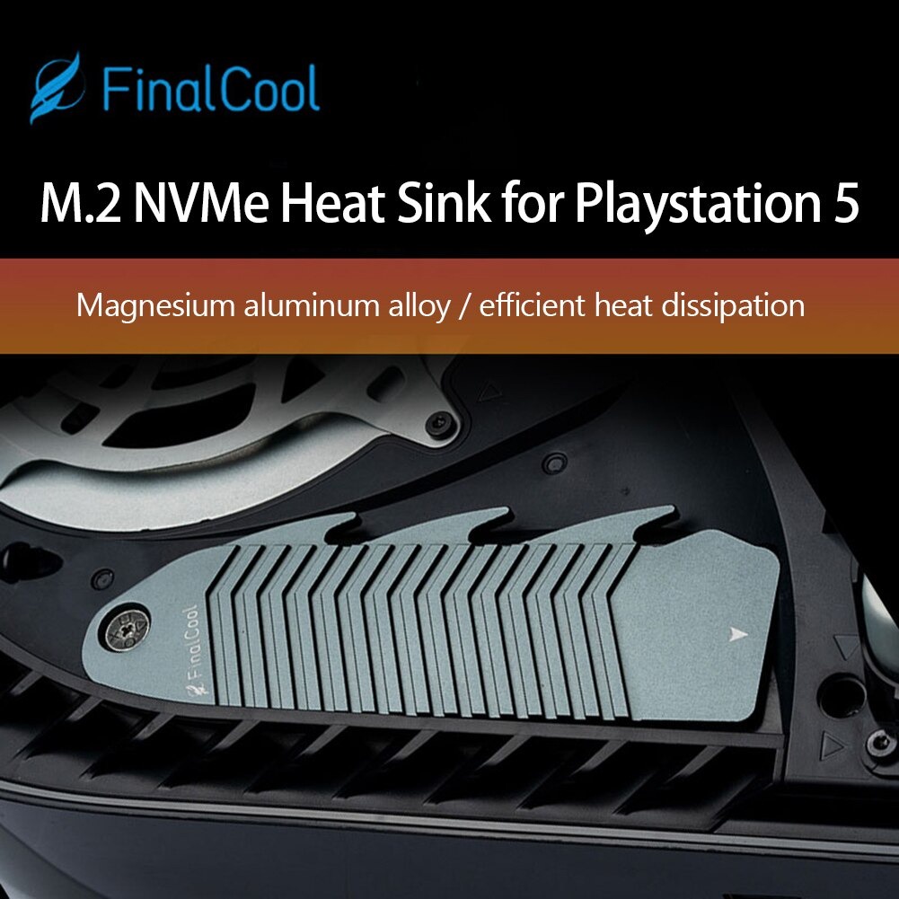 FinalCool M.2 SSD NVMe M2 2280 Heatsink Cooler Thermal Cooling for PS5