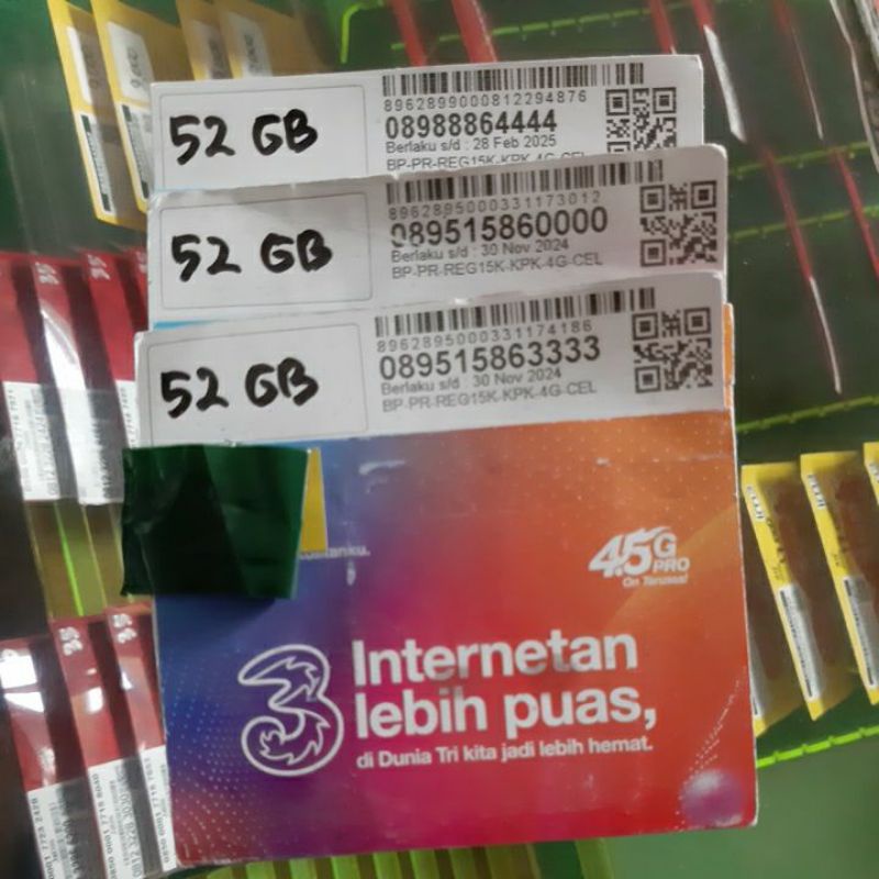 Kartu perdana Tri nomer cantik