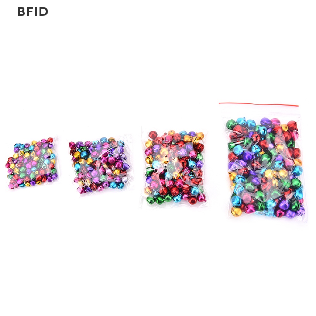 [BFID] 100pcs/set Lonceng Jingle Kecil Warna-Warni Manik-Manik Longgar Dekorasi Liontin DIY Craft [ID]