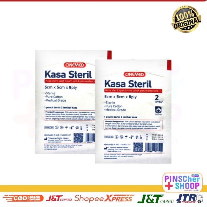 Kasa Steril 58225 OM 5 x 5 cm 8 ply Isi 2 Lembar / Pack