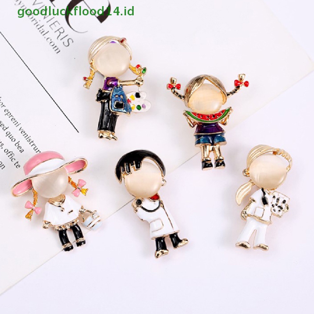 [GOOGFOUR] Paing Gadis Bros Untuk Wanita Opal Lucu Brooch Pin Fashion Anak [TOP]