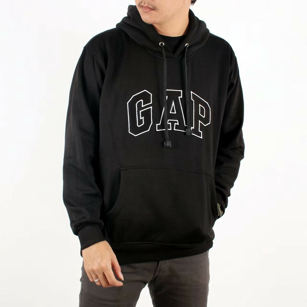 Hoodie GAP hitam pria / sweater GAP hitam pria wanita / crewneck pria wanita GAP hitam / sweater uni