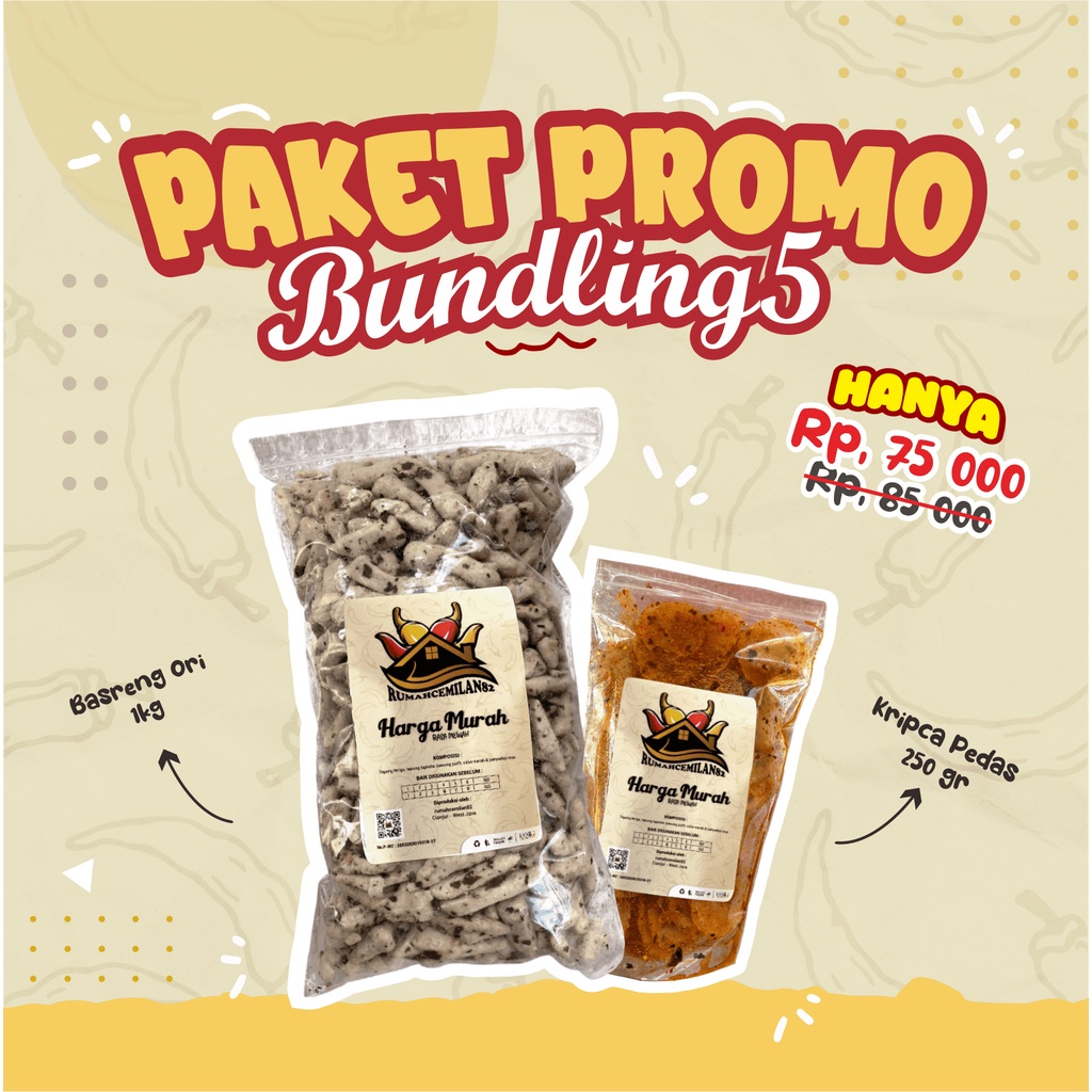 

PROMO 5 (BASRENG ORI 1KG+KRIPCA 250GR)